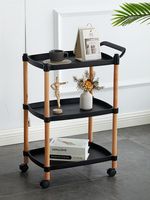 Table basse mobile moderne à 3 niveaux en bois et PP, écologique, étanche, avec support, pour la cuisine