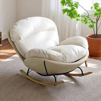 Fauteuils de salon modernes et luxueux de style nordique, fauteuil à bascule, fauteuil inclinable, canapé décontracté, fauteuil individuel, coussin moelleux, chambre à coucher pour adultes, relaxation.