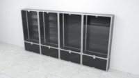 Étagère en aluminium sur mesure Étagère murale à montage sur cloison Étagère à cigarettes Étagère de supermarché Armoire avec portes