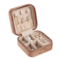 Boîte de rangement pour bijoux Boucles d'oreilles Rangement pour bijoux en velours Bagues Colliers