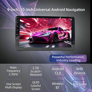 Écran tactile HD 9 10'' Hicar Android IOS CarPlay sans fil BT Lecteur multimédia de voiture GPS Navigation WIFI intégré Caméra arrière Assistant vocal - Product Image 2