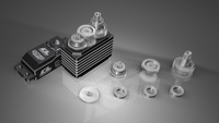 Ensemble d'engrenages de servo en métal de remplacement d'origine AGFRC de haute précision pour servo numérique sans balais sans noyau