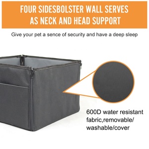 Asiento elevador de coche para perros clásico, correas ajustables, cierre de cremallera, capacidad de 25 libras, patrón de impresión, correa de seguridad con Clip para mascotas pequeñas - Product Image 3