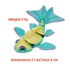Nouveau jouet de décompression articulé imprimé en 3D, petit poisson rouge mignon, décoration de paysage d'aquarium, figurine artisanale pour la maternité - Product Image 2