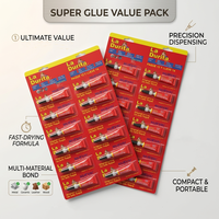 Ensemble personnalisable de 14 tubes de colle liquide transparente super puissante pour une application rapide, facile à utiliser et offrant des résultats de collage excellents