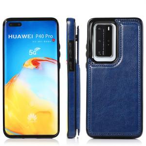 Portefeuille avec porte-cartes étui en cuir PU à rabat pour <span class=keywords><strong>Huawei</strong></span> P40 Pro Plus / P40 <span class=keywords><strong>P30</strong></span> Pro / P40 <span class=keywords><strong>P30</strong></span> <span class=keywords><strong>lite</strong></span> étui à fermoir magnétique - Product Image 3