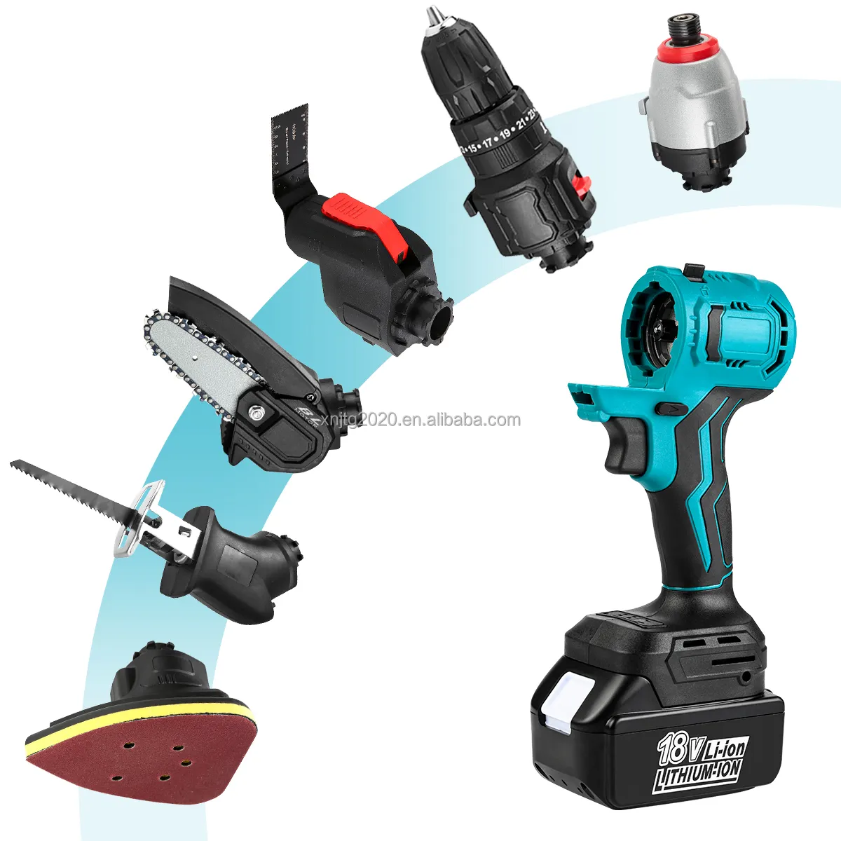 Workpro — kit d'outils électriques 10 pièces, ensemble Combo d'outils électriques ménagers un entretoise avec 6 outils électriques perceuse manuelle