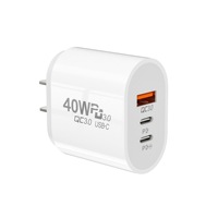 Bloc chargeur USB PD 40W, adaptateur chargeur PD pour ordinateur portable, chargeur rapide pour ordinateur portable avec câble