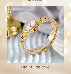 Elegante Reloj de Pulsera Redondo Pequeño para Mujer con Ventana de Calendario, Diseño Festivo para Días Festivos - Product Image 2