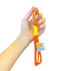 Porte-clés en corde tressée tissée à la main, style simple, étui de téléphone portable portable avec pendentif tendance de niche, couleur contrastée, bricolage - Product Image 5