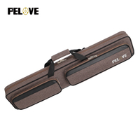 Sac de transport Pelove OEM durable 4BX5S pour queues de billard, 9 compartiments, grande capacité, poches portables pour accessoires de billard, idéal pour les tournois, en PU