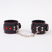 Accessoires SM : Menottes en cuir en forme de cœur, Ensemble de bondage avec barre droite, Barre de séparation des jambes, Dispositif de tortion, Remplacement capillaire, Produits SM