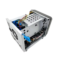 Casing Server Penyimpanan NAS Mid Tower ITX 4-Bay dengan Kipas, Bay HDD 3.5 inci, Motherboard, CPU, RAM, SSD, Flex PSU, Baja