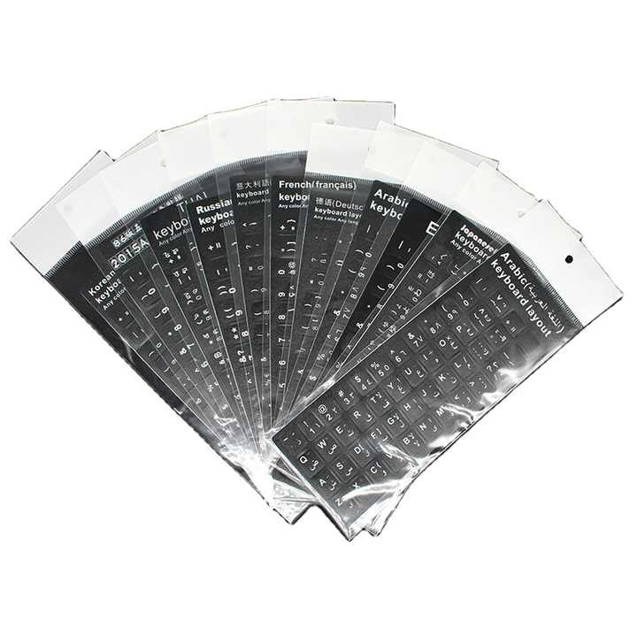 Set di 5 pezzi, 180 x 65 mm, kit di adesivi in francese per tastiere di PC e laptop, inclusi tasti aggiuntivi e tastierino numerico (bianco Set di 5 pezzi, 180 x 65 mm, kit di adesivi in francese per tastiere di PC e laptop, inclusi tasti aggiuntivi e tastierino numerico (bianco