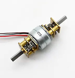 Micro electric 15MM PM Stepper Motor with dual GM12 gearbox 5V 10ohm 10:1