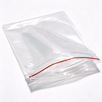 Sacs refermables en LDPE personnalisés pour l'emballage alimentaire, sacs en plastique transparents avec fermeture à glissière