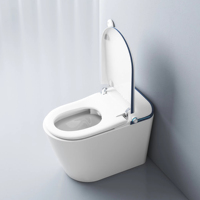 WC intelligent à chasse automatique de style européen, certifié CUPC ETL, avec siphon en P, à poser au sol, en céramique, cuvette allongée monobloc