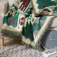 American Country Style Doppelseitige Baumwoll sofa Decke Turtle Pattern Multifunktion ale staub dichte Abdeckung Woven Technique Spot