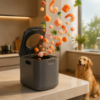 Cuisinière de nourriture pour animaux de compagnie intelligente et écologique de 4,2 L, portable, en plastique, pour préparer des repas frais pour animaux de compagnie, automatique, 5 en 1, 5 modes, écran tactile