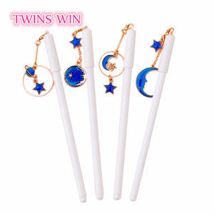Новый кулон нейтральная ручка креативный Кулон Луна Звезда Ручка Студенческая подпись ручка на заказ гелевая ручка 2704 - Product Image 6