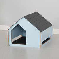 Petite niche triangulaire en MDF pour chien et lit pour chat, imperméable, pour extérieur et salon