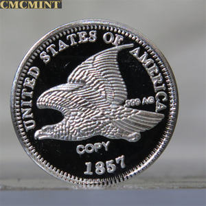 เหรียญนกอินทรีอเมริกันทรงกลมท้าทายเหรียญโลหะ1กรัมของที่ระลึกเหรียญสะสม - Product Image 5