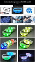 Bracelets personnalisés IFUN pour festivals de musique 2024, vente en gros, décoration de club, fête, contrôle DMX, LED RGB, ABS et silicone, intérieur/extérieur