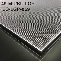 Plaque de guidage lumineux en plastique ES-LGP-059, diffuseur de lumière pour 49KU