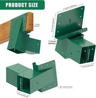 Kit de pergola avec supports d'angle à 45 degrés, connecteurs en acier pour bois 2x4, robuste, universel, support DIY, noir, moderne