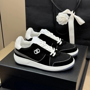 2026 Designer <b>Shoes</b> Fashion Retro Channel Black White Sneakers Women's Outdoor Casual <b>Shoes</b> - Product Image 1