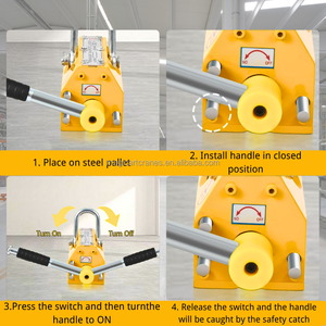 Chất Lượng Cao 1-5 Tấn Vĩnh Viễn Thép Tấm Công Nghiệp Từ Nâng Lên Neodymium An Toàn Kéo Đòn Bẩy CE Chứng Nhận Cho Kho Sử Dụng - Product Image 3