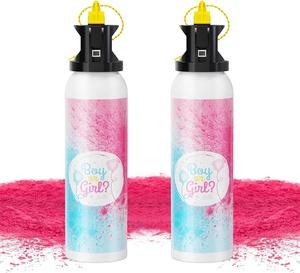 Jungen oder Mädchen Geschlecht enthüllen Feuerlöscher Blau & Rosa Farbe Holi Powder Spray Blaster Smoke Blaster Powder Spray