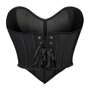 Top Tube <span class=keywords><strong>Femme</strong></span> Crop Top Mesh Corset Stretch <span class=keywords><strong>Sexy</strong></span> Sleeveless Cami Tops Summer Streetwear - Product Image 5