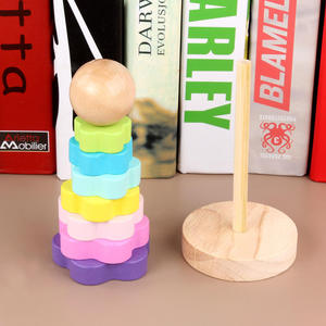 Produits de dropshipping 2026 : Tour en bois Macarons pour enfants, jouets éducatifs précoces, blocs de construction - Product Image 4