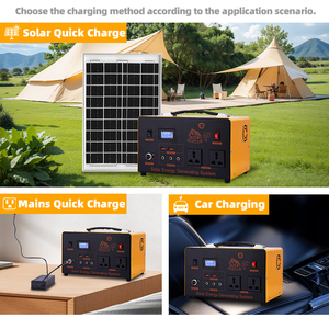 Générateur portable de stockage d'énergie solaire photovoltaïque avec batterie au lithium fer phosphate 500W pour usage domestique - Product Image 3