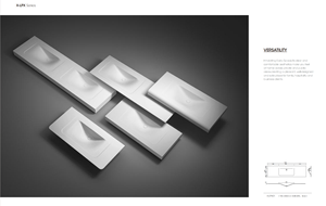 Lavabo de baño de piedra rectangular tradicional al por mayor con escurridor para uso doméstico y hotelero - Product Image 4