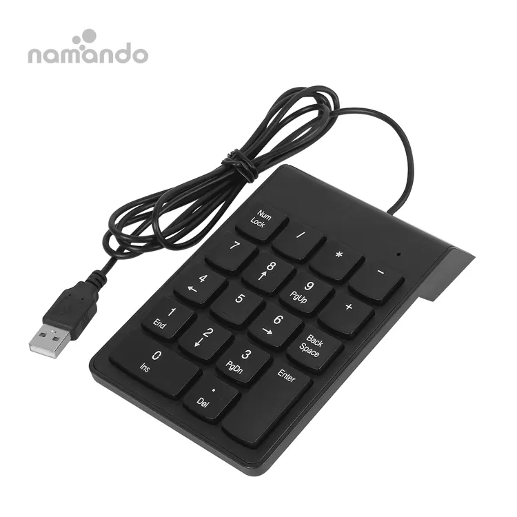 유선 USB 숫자 키패드 노트북 또는 데스크탑 컴퓨터 슬림 번호 패드 수치 Numpad 키보드