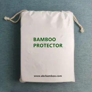 Terry hipoalerjenik % 100% su geçirmez bambu yatak koruyucu su geçirmez yatak