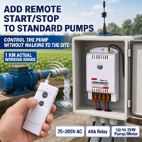 Interruttore a Controllo Remoto RF 40A per Motore Pompa Acqua con Opzioni di Portata Multiple per Irrigazione Agricola HT-9220KG