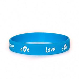 Custom Printed Silicone <b>Love</b> Logo Colored <b>Bracelet</b> for Couples Valentine's Day Promotions Other Events Wristband - Product Image 5