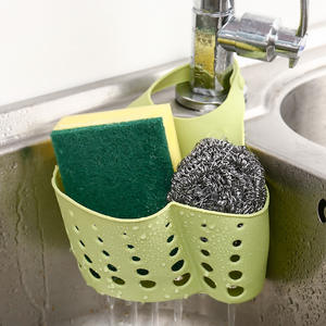 Cesta de almacenamiento ajustable para fregadero, organizador grande de cocina, bolsa de drenaje para esponjas, almacenamiento multifunción - Product Image 3