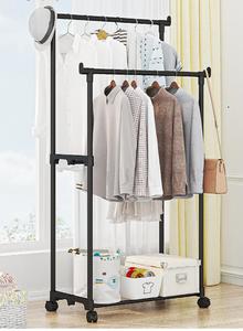 رف معدني متعدد الوظائف قائم بذاته لعرض الملابس رف تجفيف ملابس متحرك - Product Image 3