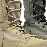 Bottes tactiques de randonnée en cuir respirant à lacets pour hommes, logo personnalisé OEM, vente en gros