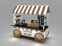 Vente flash : Kiosque à crème glacée personnalisé, nouveau design 3D, chariot de nourriture pour gelato