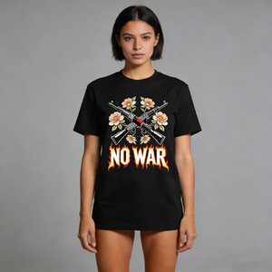Wholesale Sporty Oversized Anti-War Theme T-<b>Shirts</b> Hoodies-DTF/DTG/Screen Print/Embroidery POD Custom & Your Own Design - Product Image 1