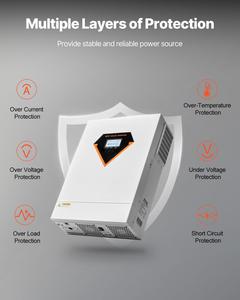 10KW <b>48V</b> Built-in 2 MPPT Solar Controllers 200A <b>Battery</b> Charging AC Input/Output Pure Sine Wave Single off Grid - Product Image 2