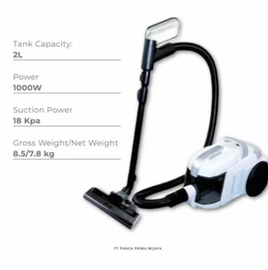 เครื่องดูดฝุ่นไซโคลนกำลังสูง 1000 วัตต์ พร้อมไส้กรอง HEPA ความจุ 2 ลิตร แรงดูดทรงพลัง แบบมีสาย ใช้สำหรับดูดฝุ่นแห้ง หน้าจอ LED เหมาะสำหรับใช้ในบ้าน - Product Image 2