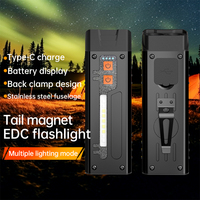 Lampe de travail LED rechargeable Portable Multifonctionnel Rechargeable Haute Lumen EDC Lampe de poche Lumens Stylo Torche