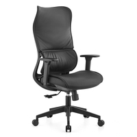 Passé BIFMA chaise de bureau en cuir de luxe gris cadre arrière pivotant chaise de patron plus large meubles d'appui-tête