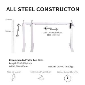 स्मार्ट ऑफिस फर्नीचर स्टैंड अप ऑफिस डेस्क मोटराइज्ड एडजस्टेबल हाइट टेबल लेग्स 2 स्टेज इलेक्ट्रिक स्टैंडिंग डेस्क - Product Image 3